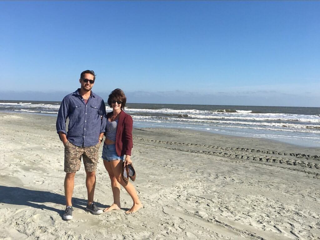 Tyson and Ariel Anne on beach at Hilton Head, SC